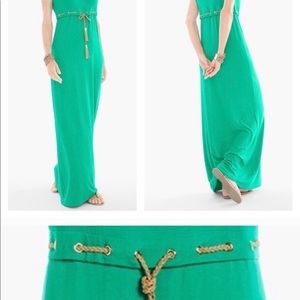 Chicos elegant summer green dress.